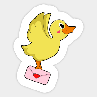 Duck Carrier pigeon Letter Sticker